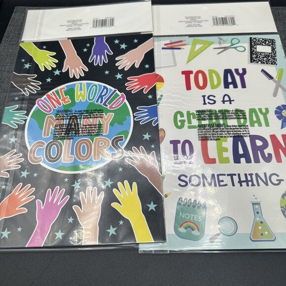 Back to School Posters Welcome Motivational Learning Unity Teacher Classroom 8Pc - Picture 4 of 4